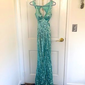 Aqua prom dress